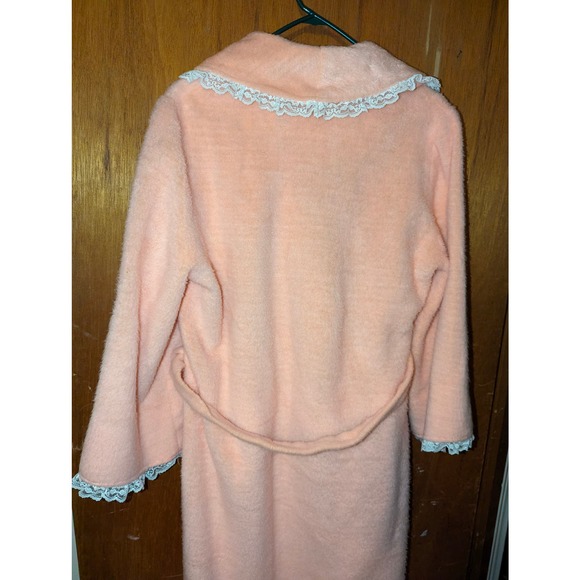 Vintage Rhapsody by Glazier Plush Velour Pink Robe Rare Soft Large Women's Warm - Picture 13 of 14